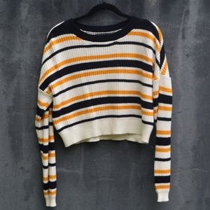 BRAND NEW VARSITY BLUES CROPPED SWEATER!